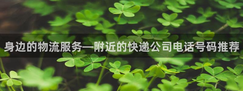 ,优游国际官网多少：身边的物流服务—